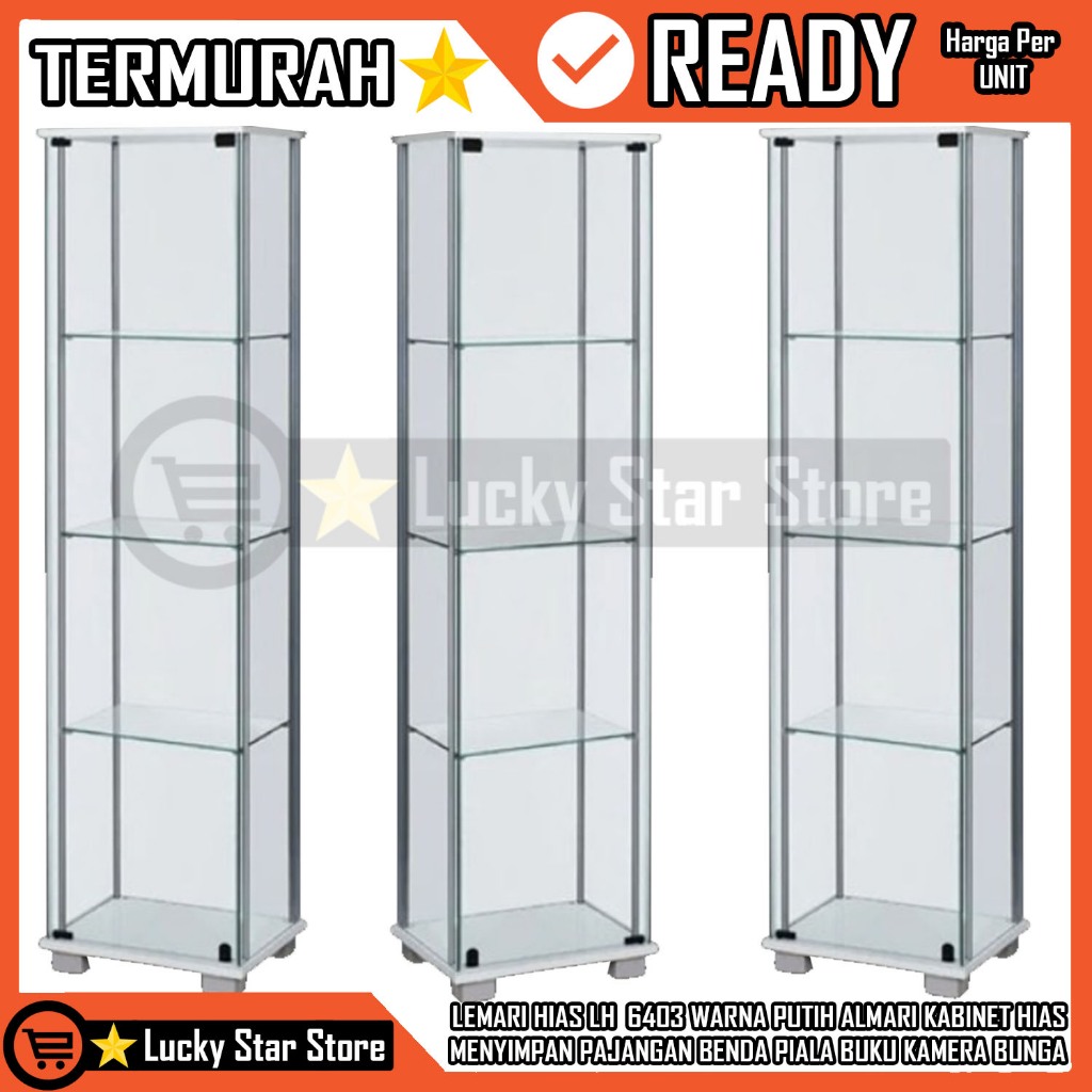 [Instant] LH Lemari Hias Model 6403 Menyimpan Multifungsi Koleksi Foto Album Estetik Tampilan Transp