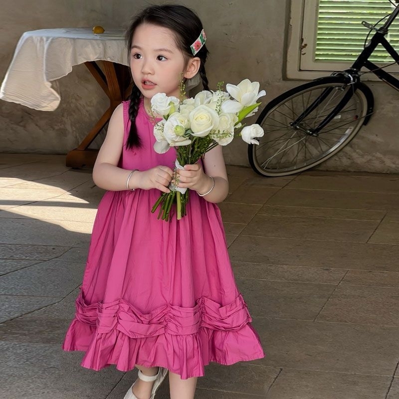 Dress Pesta Anak Import/Dress Pesta Pink/Dress Anak Remaja/Dress Anak Kekinian/Dress Anak Import/Baj