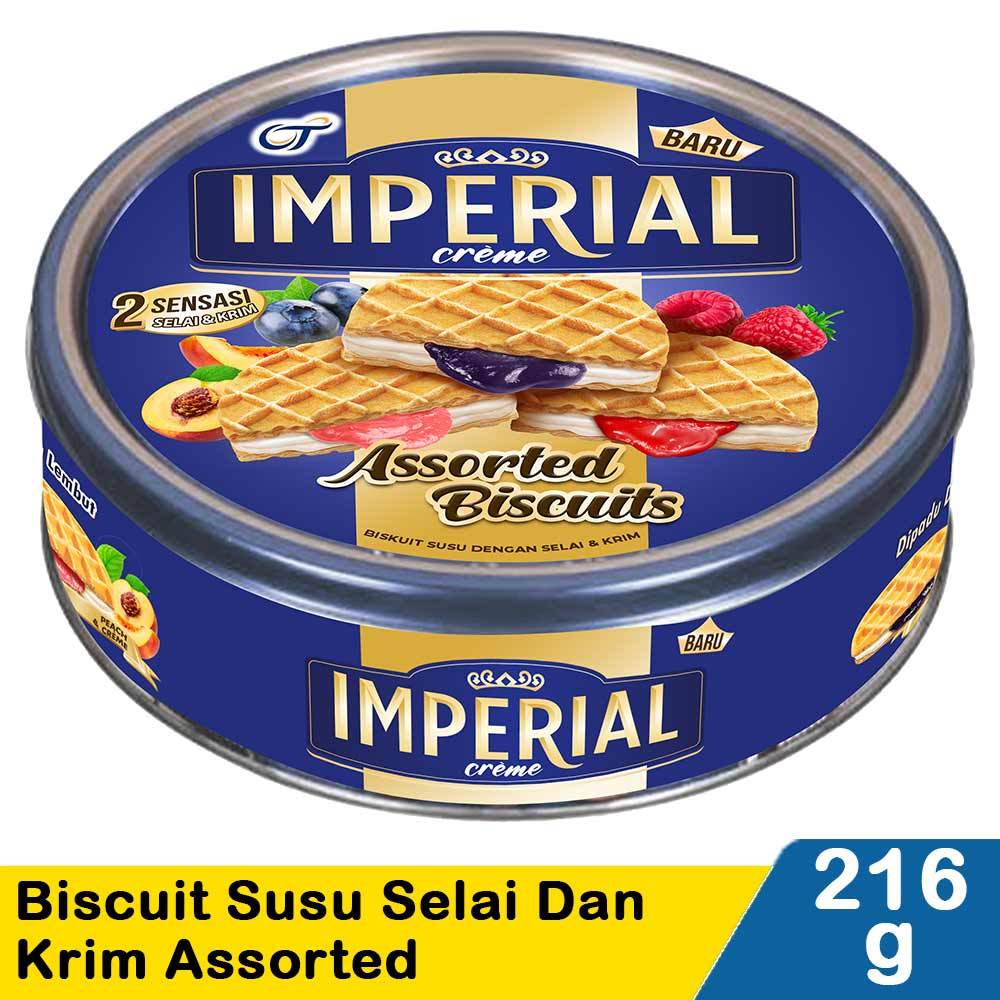

Imperial Biscuit Susu Selai dan Krim Assorted 216gr