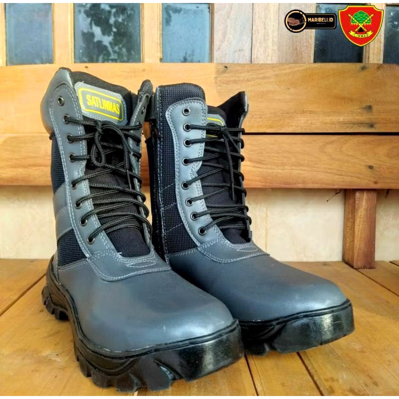 Sepatu PDL linmas abu abu Sepatu PDL satlinmas abu abu