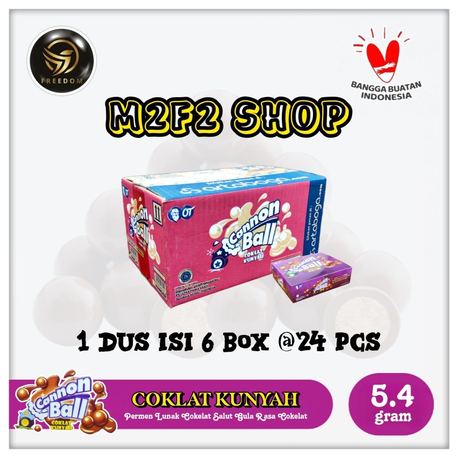 

Permen Lunak Cannon Ball Rasa Cokelat Sachet - 5,4 gr (Kemasan Karton)