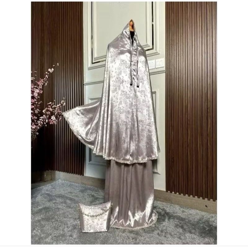 MUKENAH SILK JAGUAR PREMIUM/MUKENAH SILK JAGUAR POLOS/MUKENA PREMIUM DEWASA