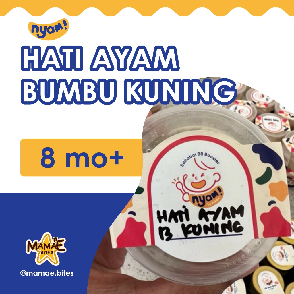 

NYAM Baby Food - Bubur Hati Ayam Bumbu Kuning | MPASI Anak Bayi Full Meal NYAM BB Booster (Tanpa MSG Pengawet)