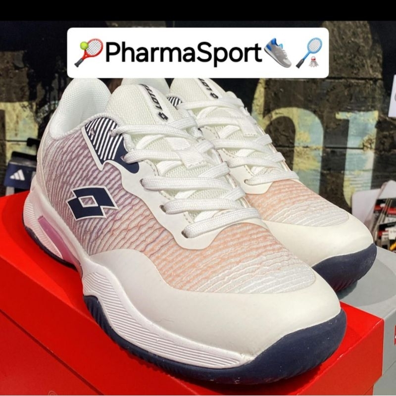 Lotto CALE Putih Navy Sepatu Tennis Original White Navy Biru Tenis Shoe