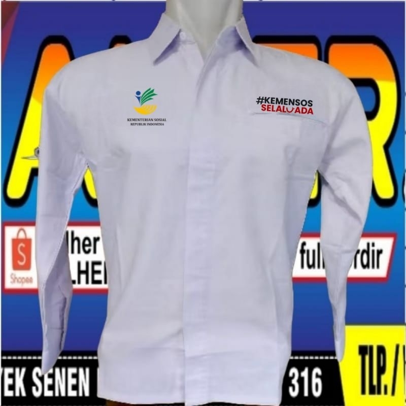 kantong 1 Kemeja kemensos selalu ada baju kemensos selalu ada seragam kemensos selalu ada kemeja ker