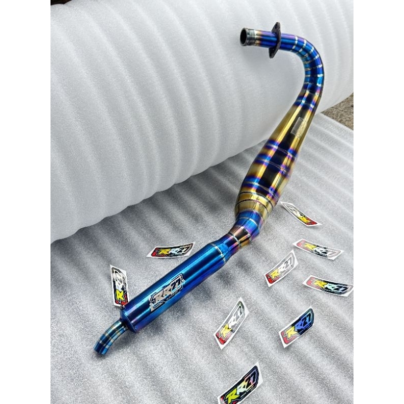 Knalpot RX King Kolong Kobra RR27 Stainless Blue Emas Super Pro Riset Terbaru RR27 EXHAUST Super Gar