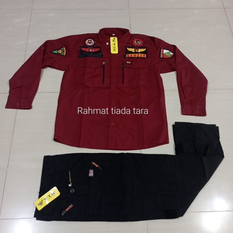 SERAGAM PDL PELATIH BANSER TACTICAL/SERAGAM BANSER PELATIH TACTICAL BORDIR TIMBUL/SERAGAM BANSER TAC