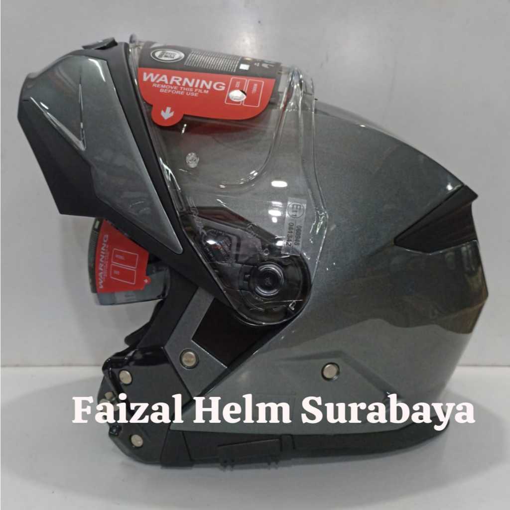 HELM SMK GULLWING FLIP UP HELMET SMK ANTHRACITE GREY MODULAR GL200