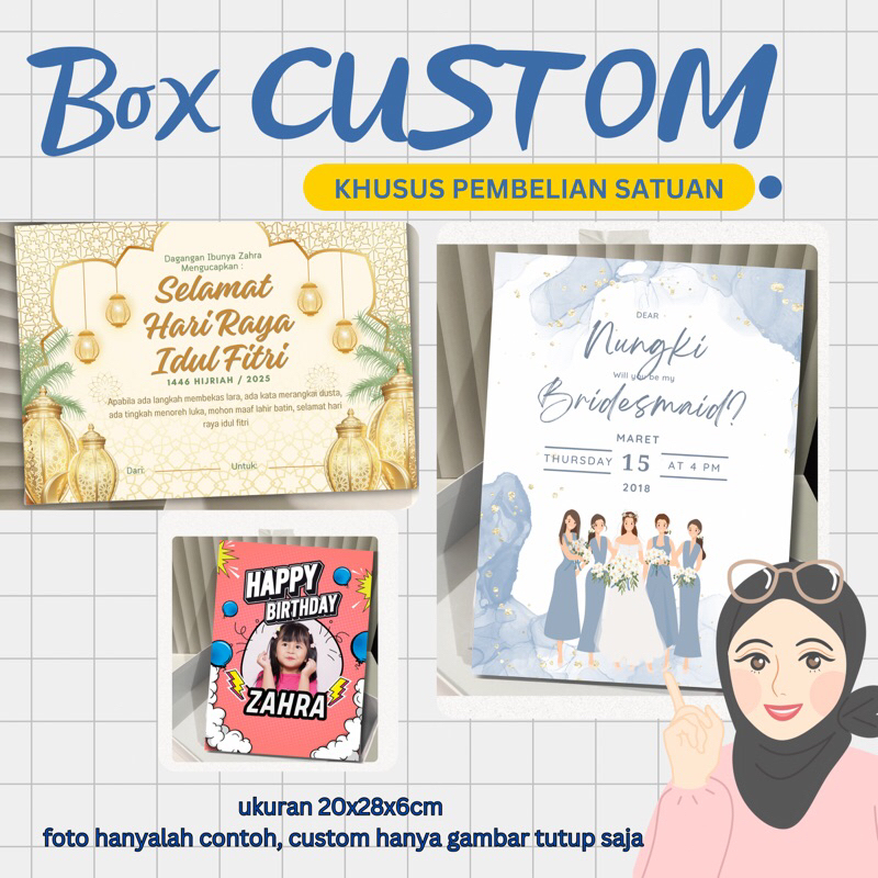 

BOX CUSTOM GAMBAR - 20x28x6cm boleh satuan