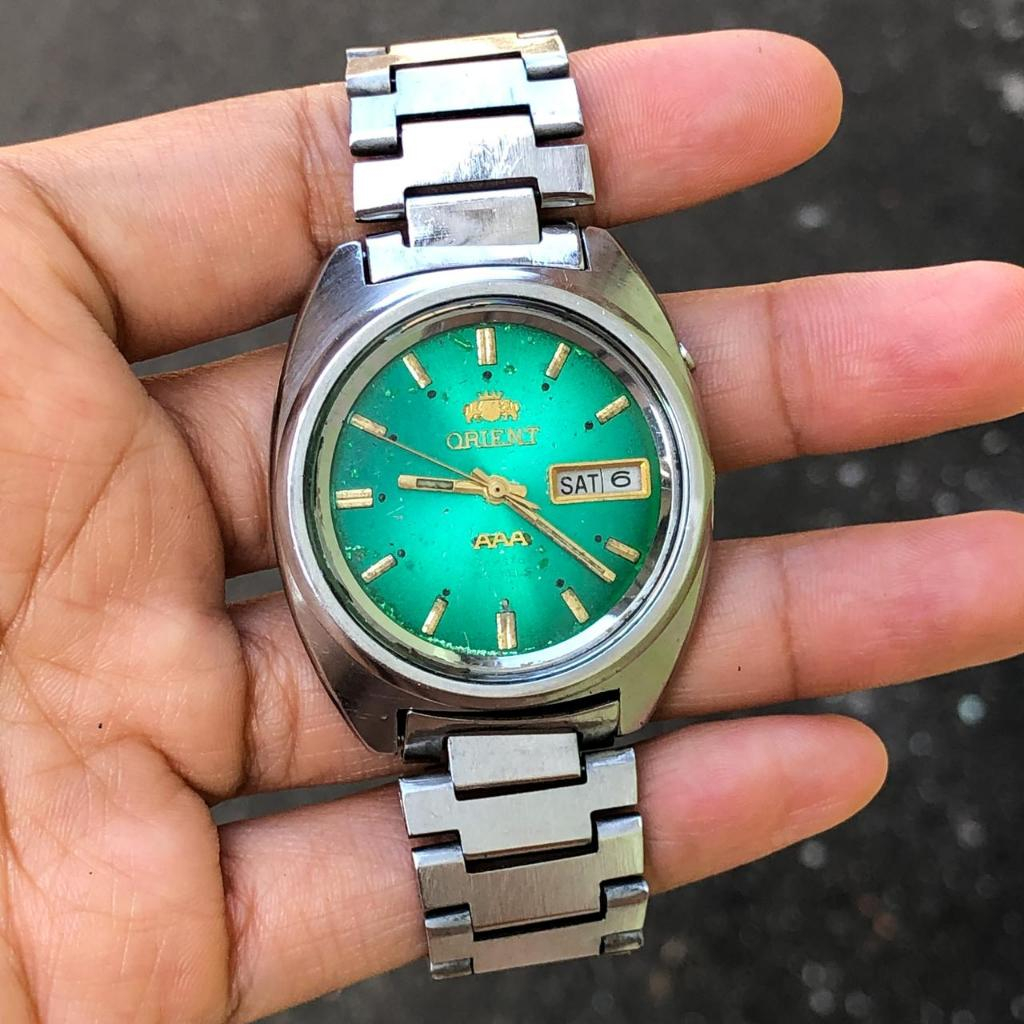 Jam tangan orient second original pria hijau