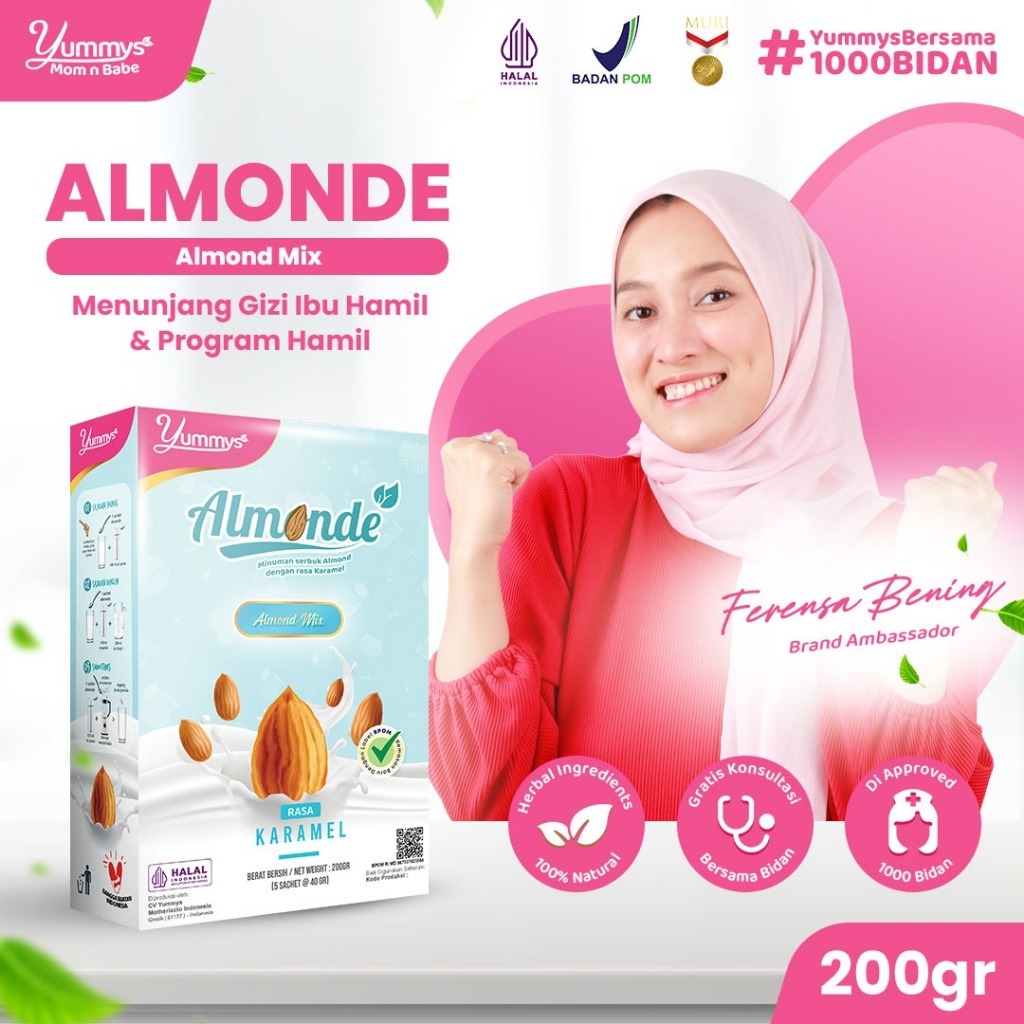 Almonde Box - Susu Almond Untuk Ibu Hamil Trimester 1 Hingga Trimester 2