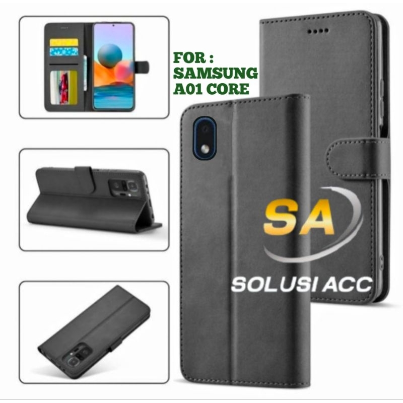 CASE HP SAMSUNG A01 CORE FLIP COVER WALLET SARUNG HP CASING DOMPET FLIP MAGNET