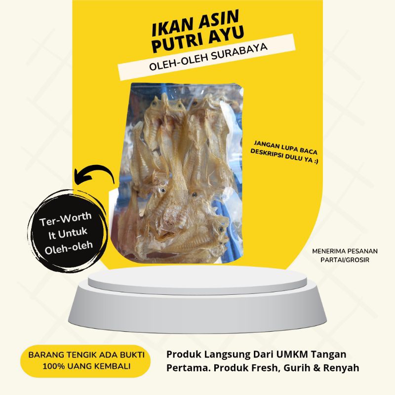 

Ikan Asin Putri Ayu / Semeru Mentah Khas Kenjeran Surabaya