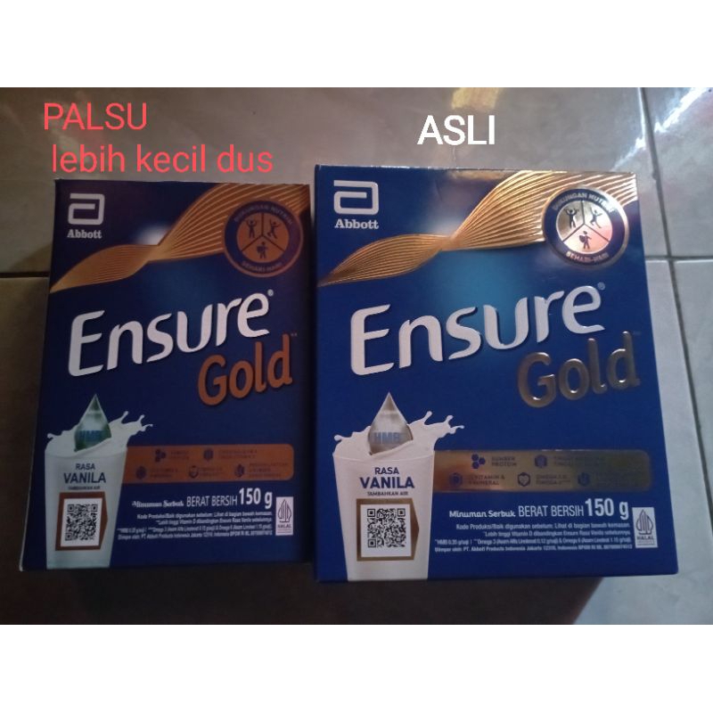 

susu ENSURE Gold rasa vanila 150gr susu dewasa (kotak)