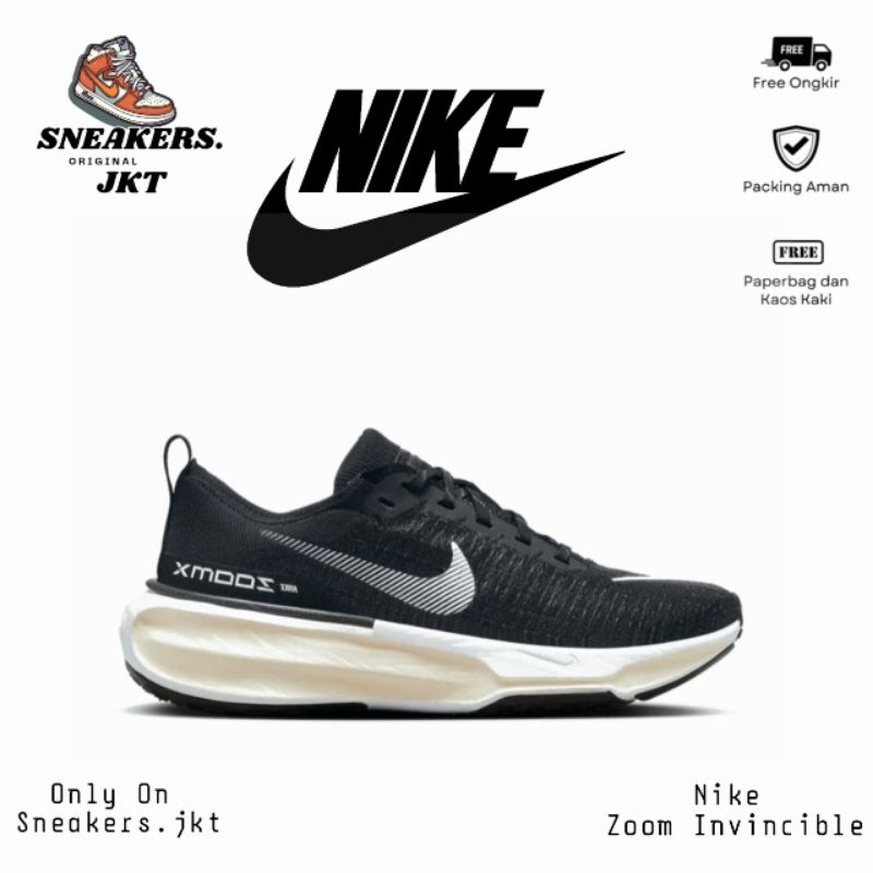 Sepatu Nike Zoom Invincible 3 Black White Men's