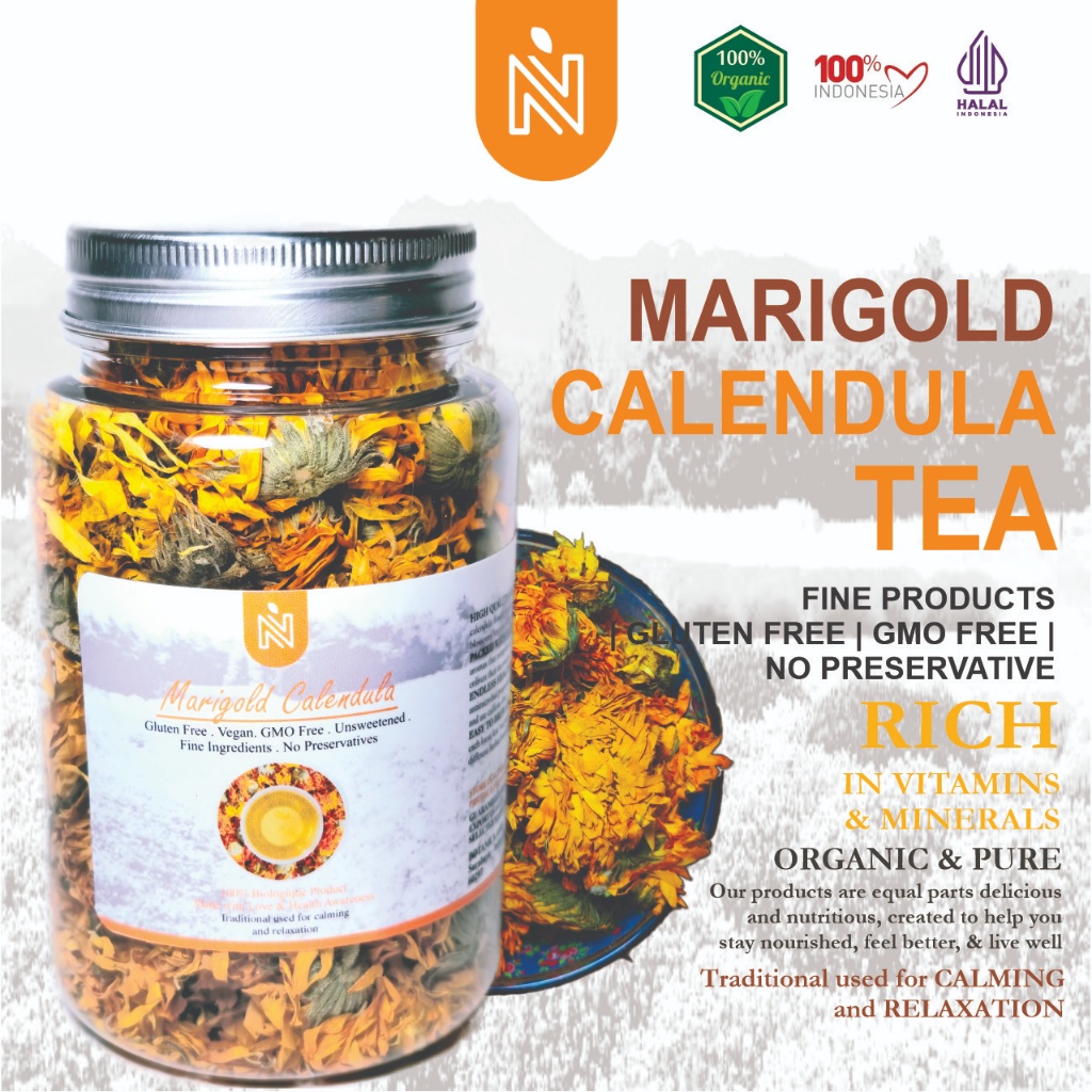 

BENUTRIVA Marigold Calendula Flower Tea Import / Teh Bunga Calendula / Teh Insomnia 250 gr - 1 Kg