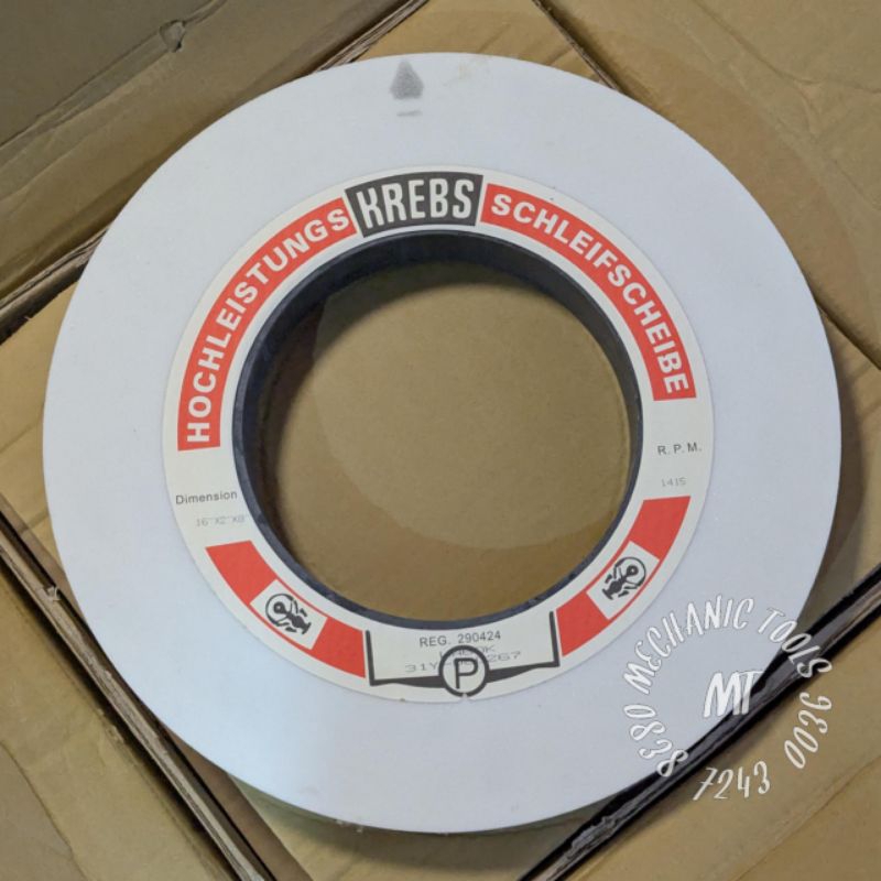 Batu Gerinda duduk 16 x 2 x 8 inch Krebs Batu Gerinding whell Krebs 16 inchi