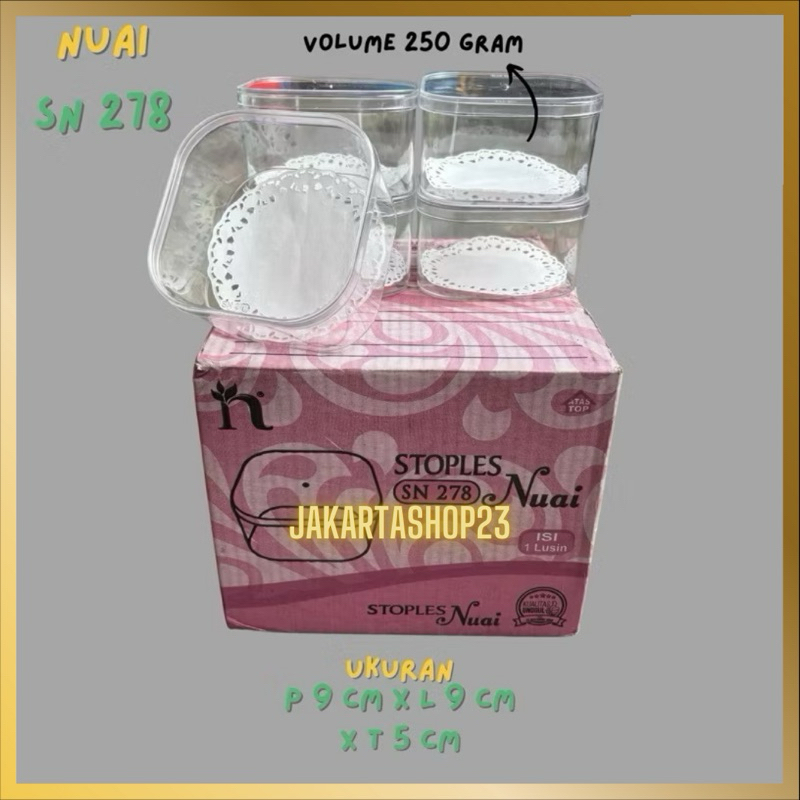 Toples Nuai SN 278 250 gram / Toples Mika Dessert Box Mini Nuai SN 278 ( 250 gr ) / Toples Kue Kerin