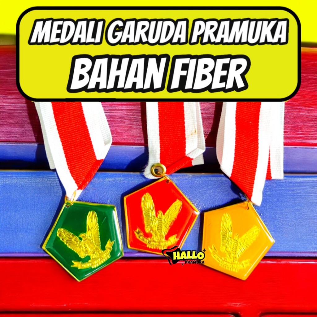 Medali garuda pramuka fiber siaga / penggalang / penegak