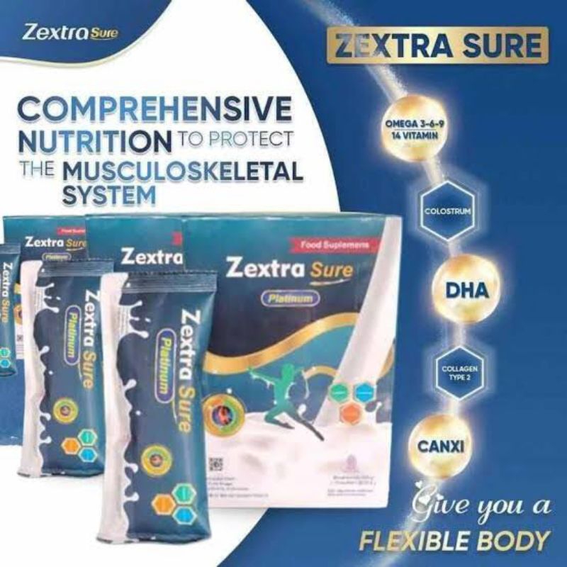 

Zextra Sure Platinum 100% ORIGINAL - untuk tulang Dan sendi jadi sehat Cocok Untuk Segala Usia