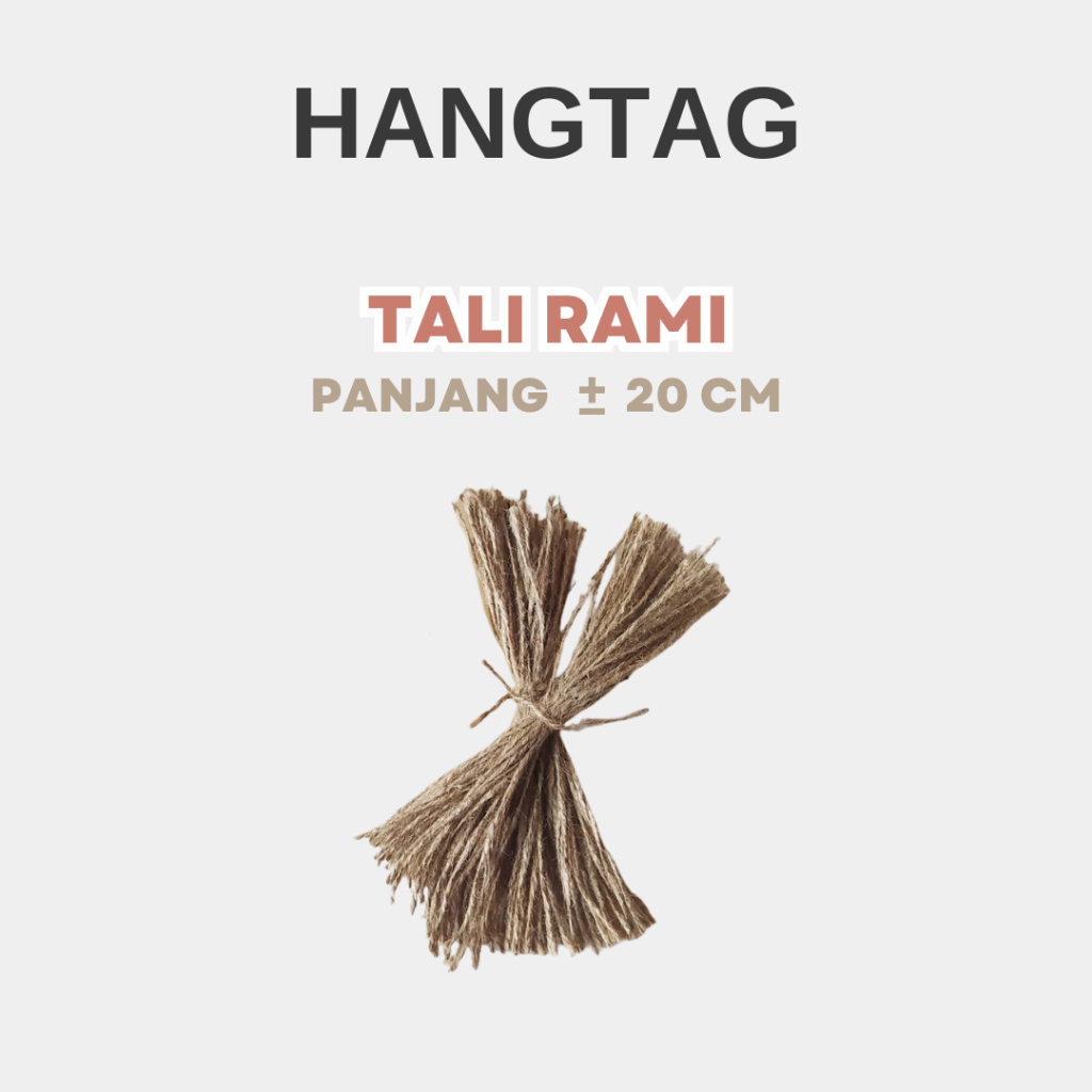 

YOUR SPECIAL GIFT Tali Hangtag Rami 20 Cm Isi 100 Pcs Isi 50 Pcs Untuk Label Dan Souvenir Goni