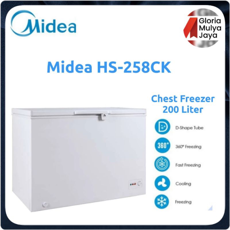 MIDEA CHEST FREEZER HS-258CK 200 LITER