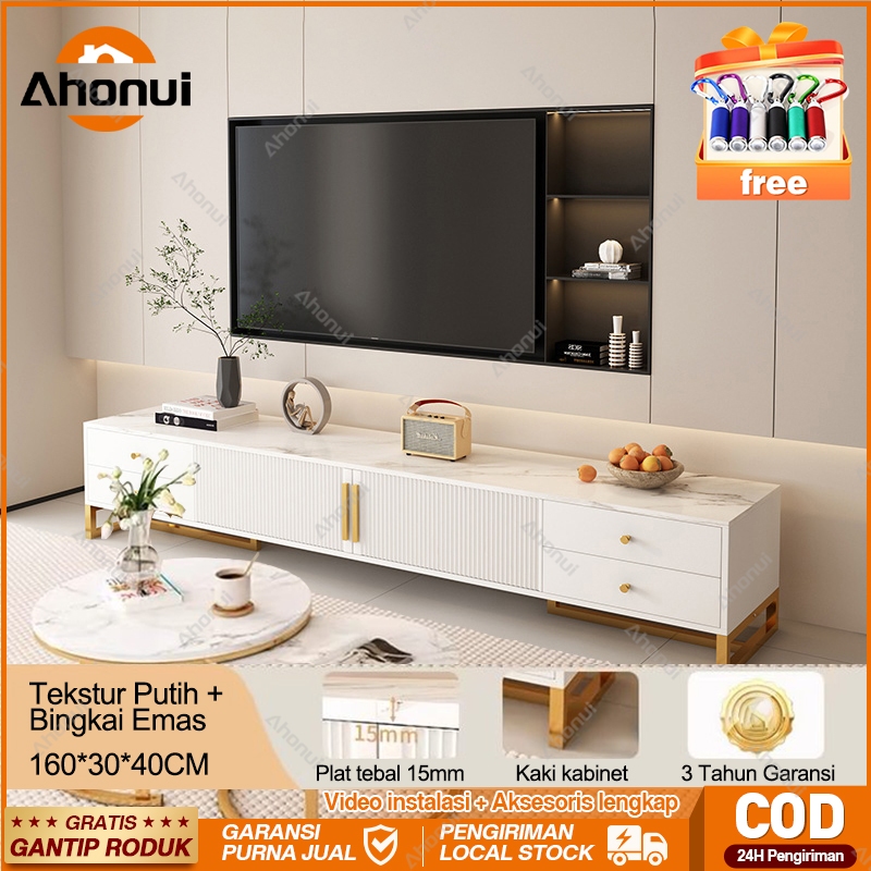 ⭐5 Tahun Garansi&160CM Putih⭐Kabinet TV Putih Rumah Kecil Meja TV / Rak TV / Lemari TV / Bufet TV Du