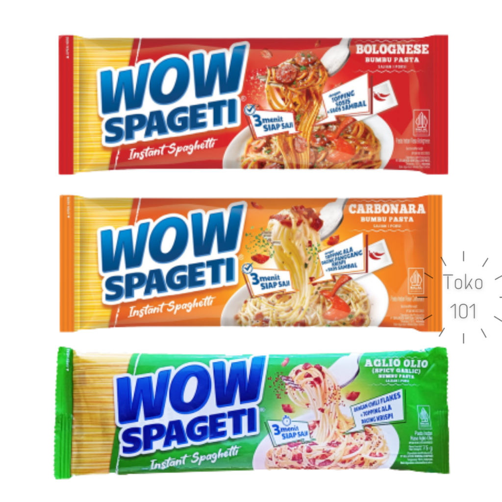

WOW Spageti Spaghetti Instan Carbonara Bolognese