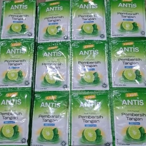 ANTIS antiseptic pembersih tangan cair 24ml x12 saset (1renceng isi 12)