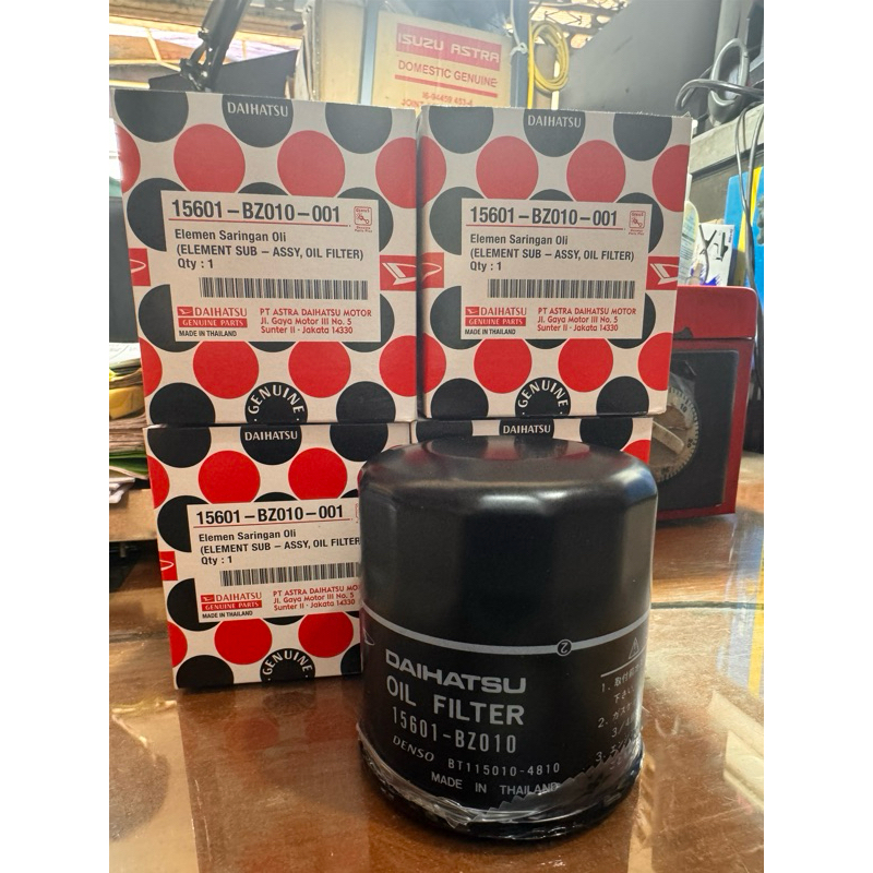 ORIGINAL BAWAAN MOBIL  Filter Oli Xenia Avanza Terios Rush Grandmax Luxio Sigra Calya Original Daiha