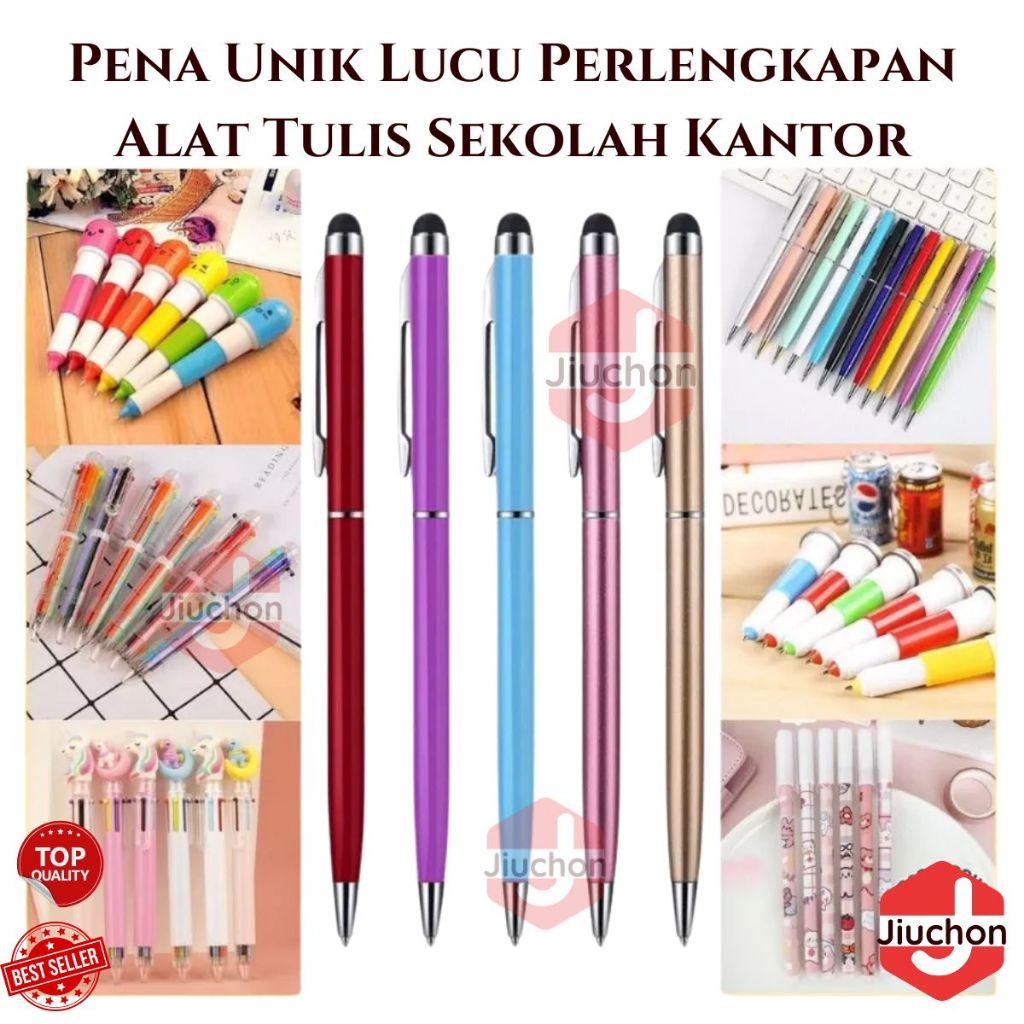 

JIUCHON Pulpen Karakter Ballpen / Pulpen Tinta / Pena Unik Lucu Perlengkapan Alat Tulis Sekolah Kantor