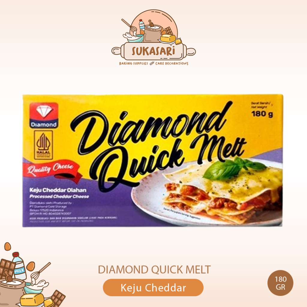 

Keju Diamond Quick Melt 180gr Cheese Cheddar