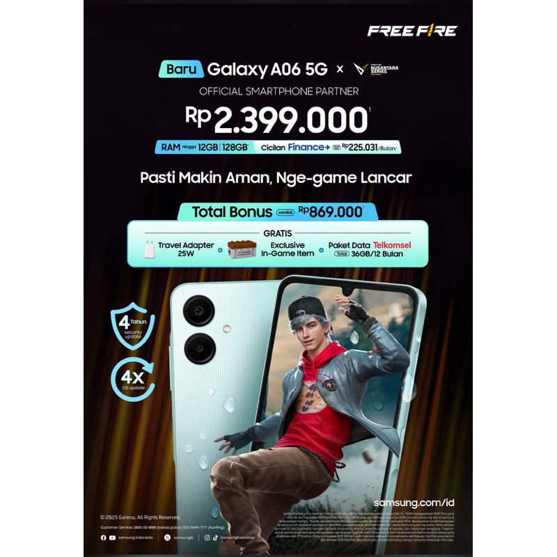 SAMSUNG A06 5G Ram 6GB/128GB Garansi Resmi