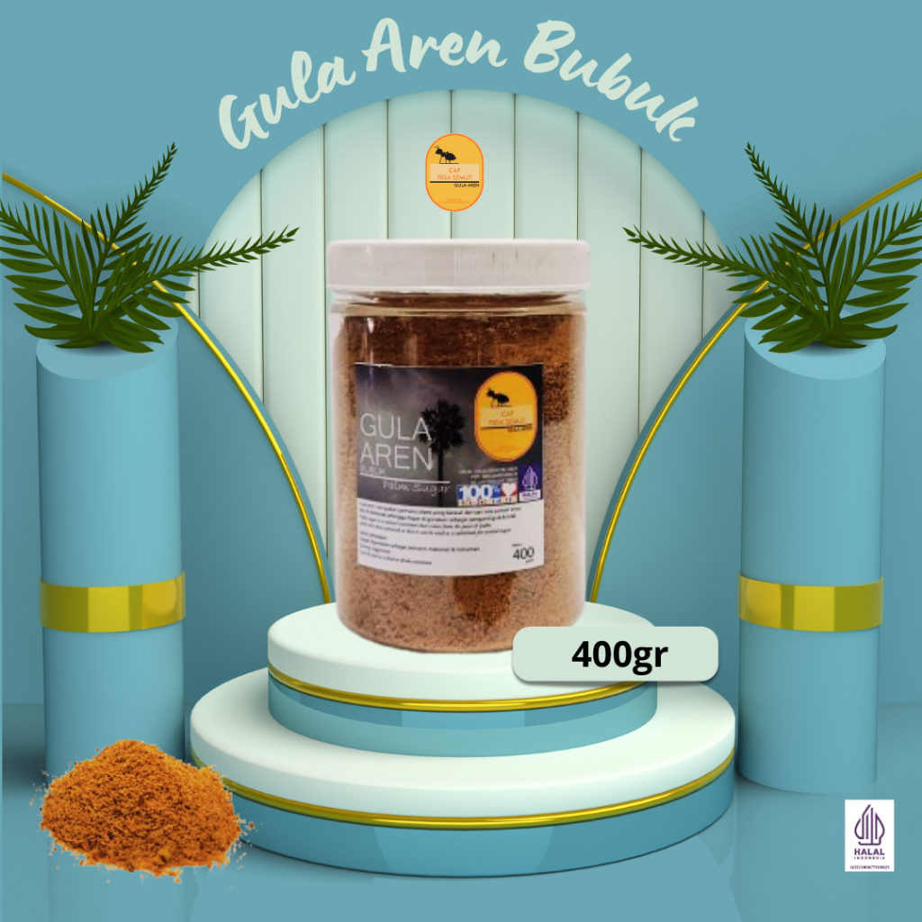 

Gula Aren Bubuk Cap Tiga Semut 400gr PREMIUM QUALITY Gula Aren Bubuk Oven