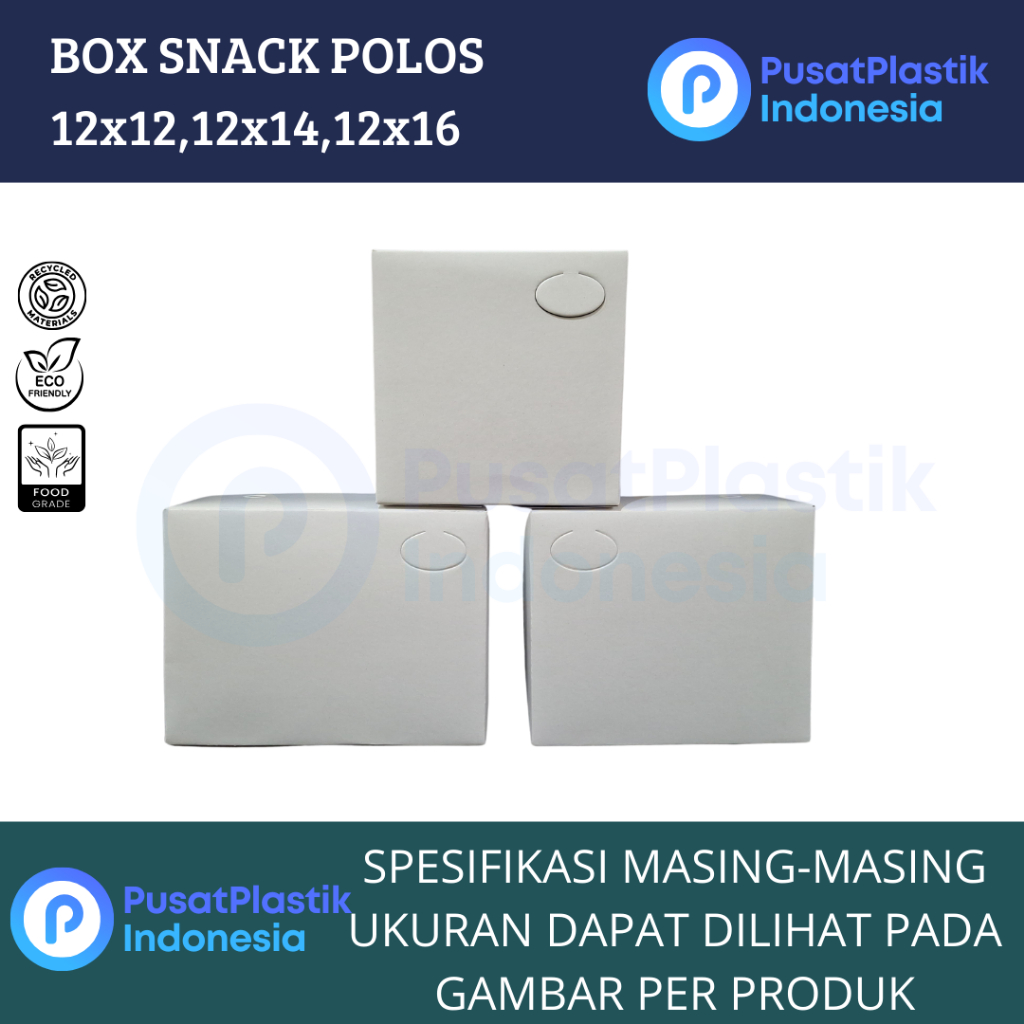 

Box Snack 12x12 12x14 12x16 Dus Kotak Kue Roti Polos Uk 12 x 12 12 x 14 12 x 16
