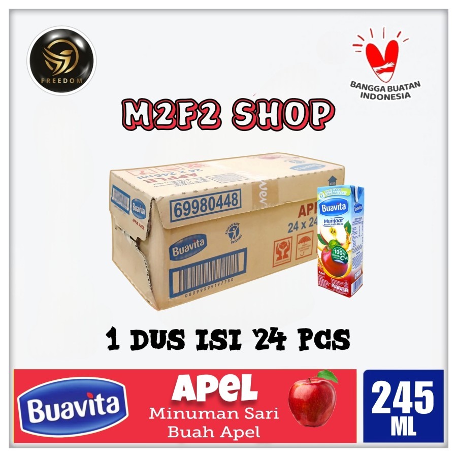 

Jus Buavita Rasa Apel Kotak | Juice Apple - 245 ml (Kemasan Karton)