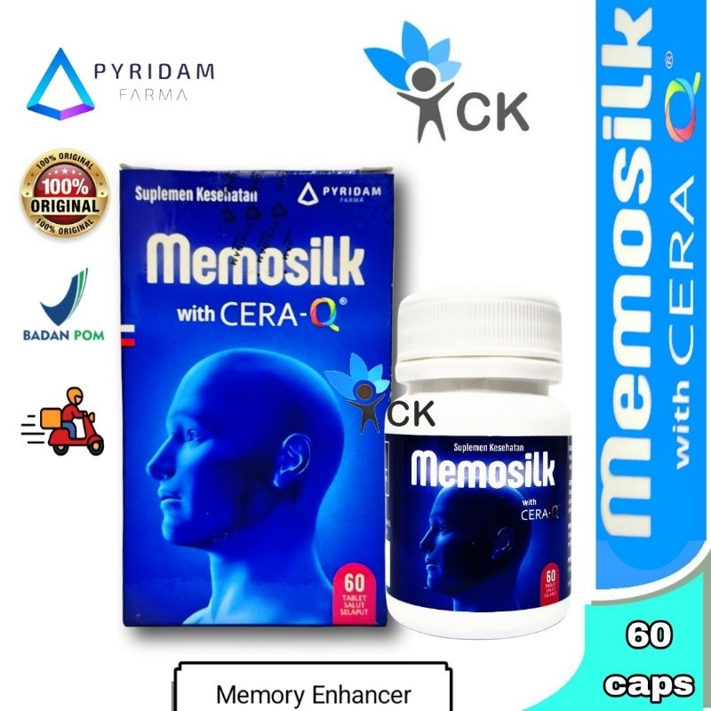 MEMOSILK with CERA-Q botol isi 60 - memory enhancer penguat daya ingat