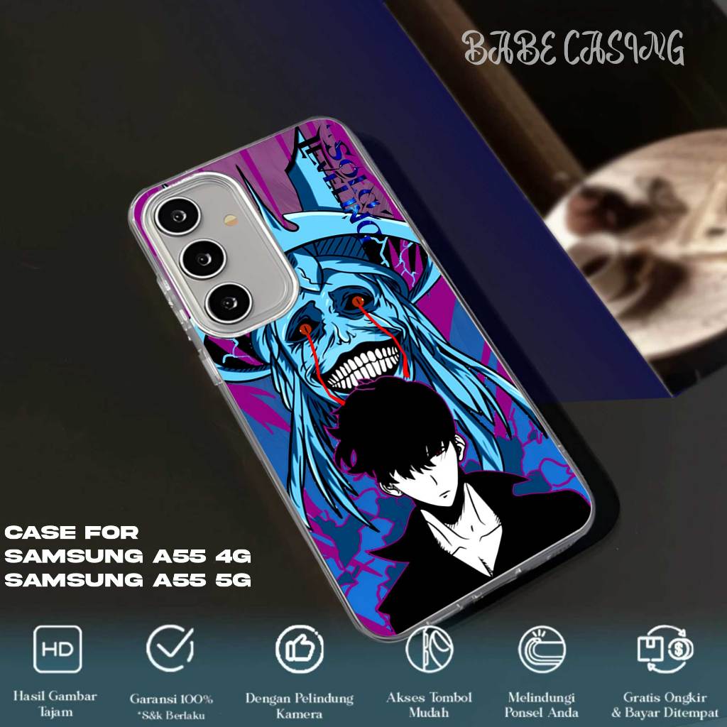 CASE SAMSUNG A55 CASING HANDPHONE FEATHER LASER PREMIIUM MATTE - MOTIF SOLEV - SOFTCASE SAMSUNG A55