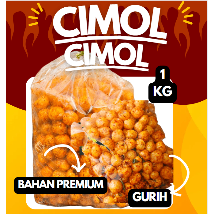 

Cimol kering extra Pedas Daun Jeruk Isi 1kg