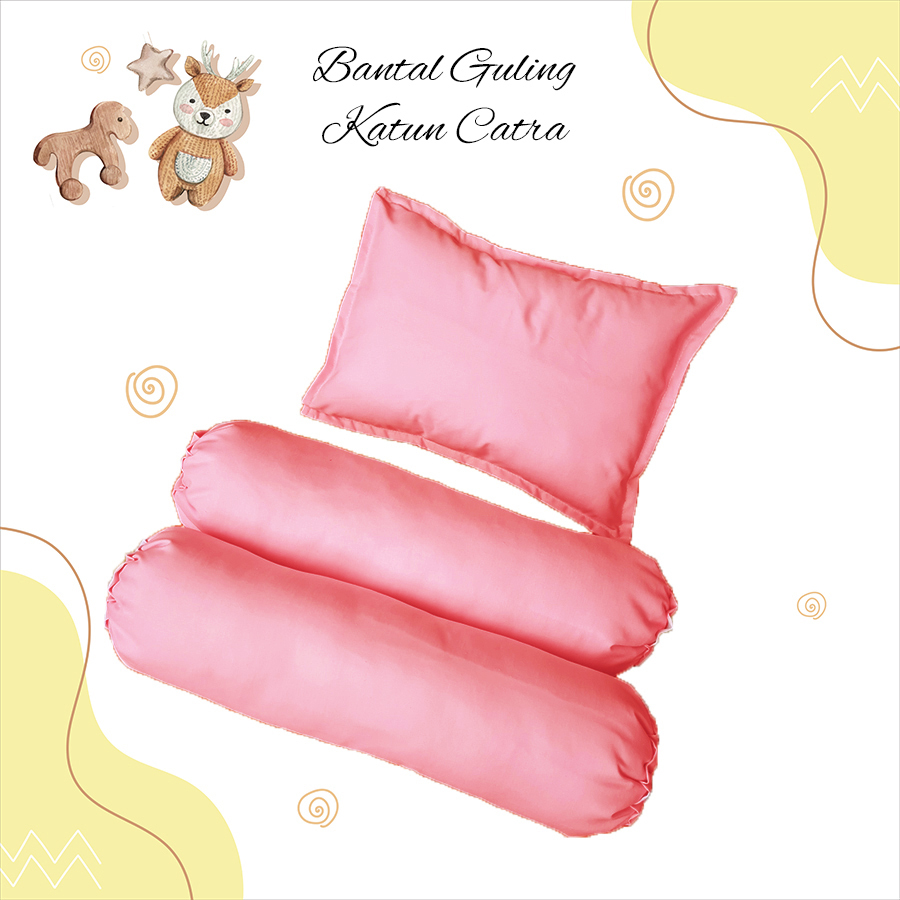 RB22 Sarung bantal guling bayi polos katun lokal / set bantal guling / bantal bayi / guling bayi