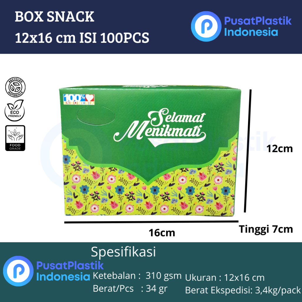 

Box Snack 12x16 Dus Kotak Kue Roti Motif Young Uk 12 x 16