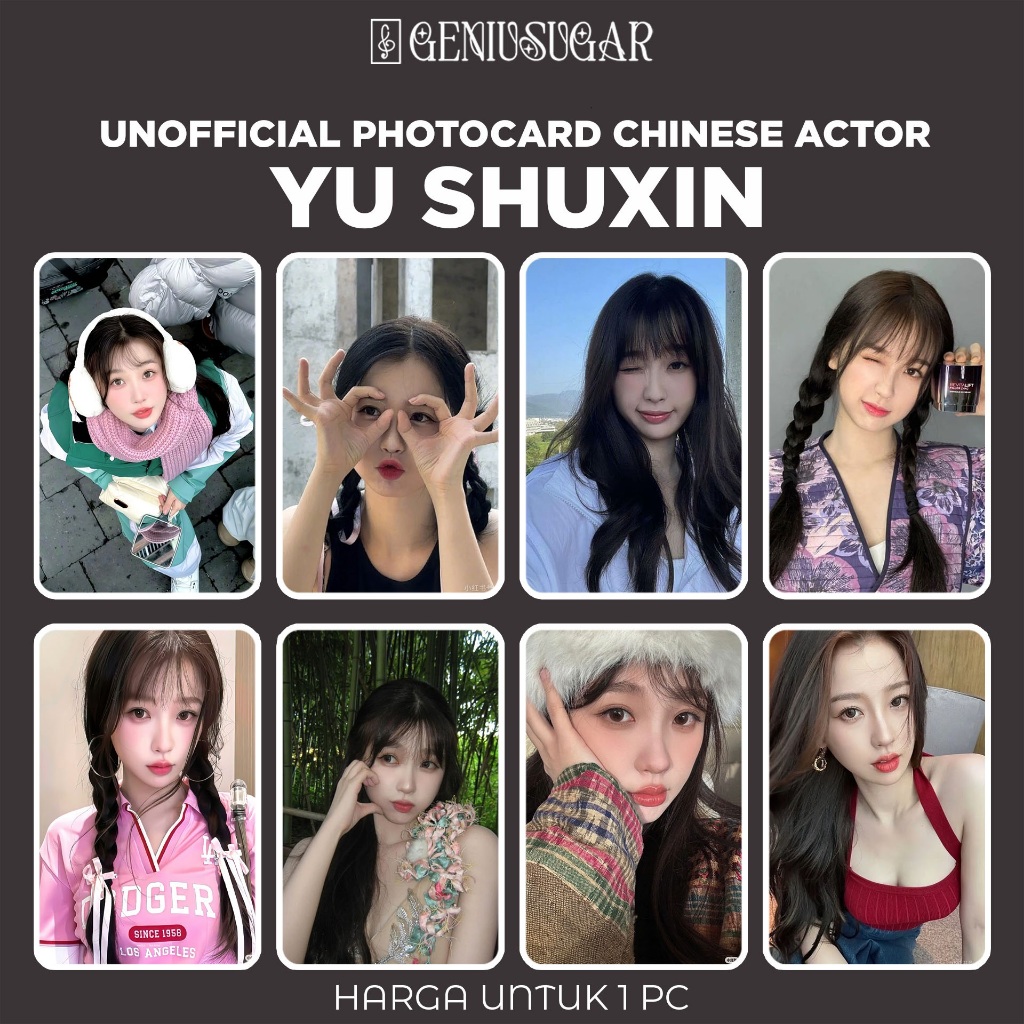 [CHINESE ACTOR] PHOTOCARD ESTHER YU SHUXIN FANMADE