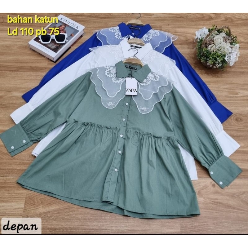 ZRA BABYDOLL KERAH KUPU POPLIN