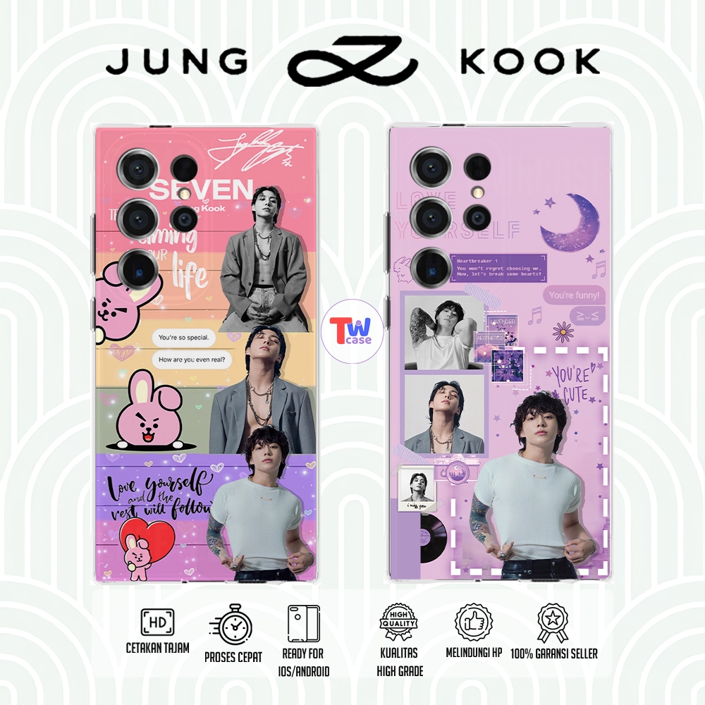 Casing HP Jungkook BTS Softcase BTS Jungkook Estetik Photo Concept SEVEN IPHONE SAMSUNG DLL