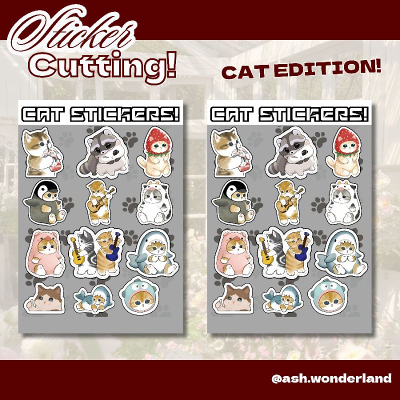 

Sticker Cutting!STICKER PACK- CUTE CAT EDITION!(READY STOCK!)