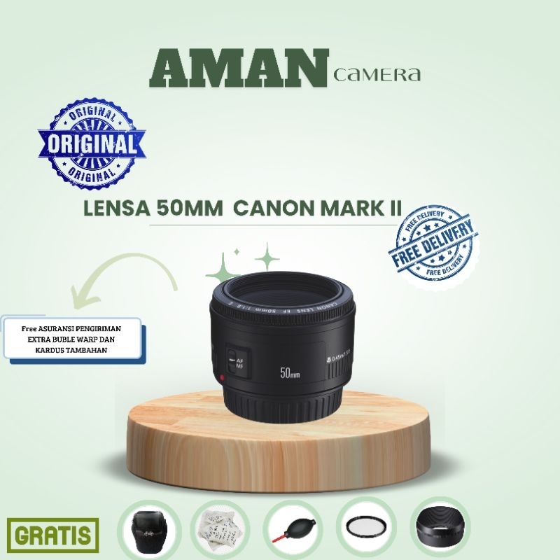 Lensa Canon 50mm is ii / Lensa Fix Canon 50mm is ii