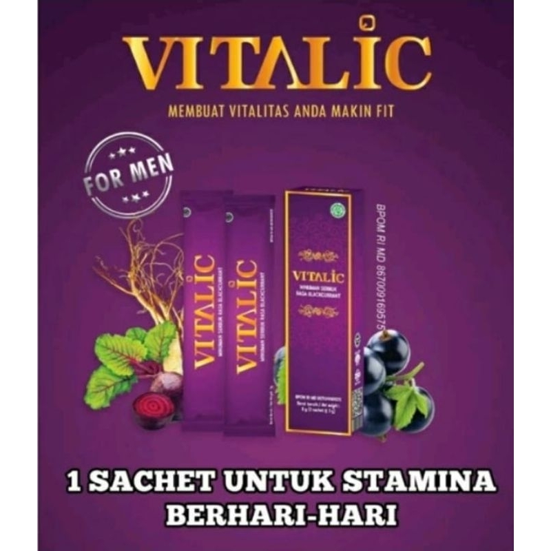 Vitalic. varian blackcurrant. isi 2 Sachet