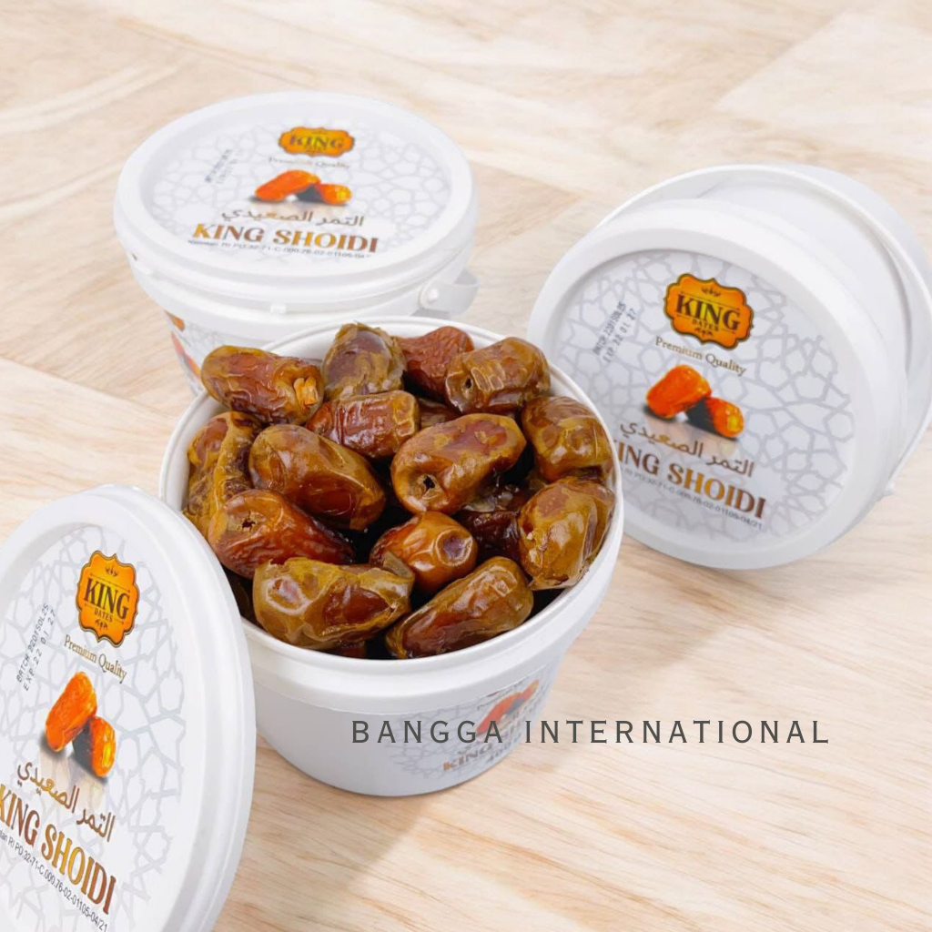 

Kurma Date Timur Tengah Shoidi King Jumbo Kemasan Ember Box Premium Quality Saudi Mesir Original