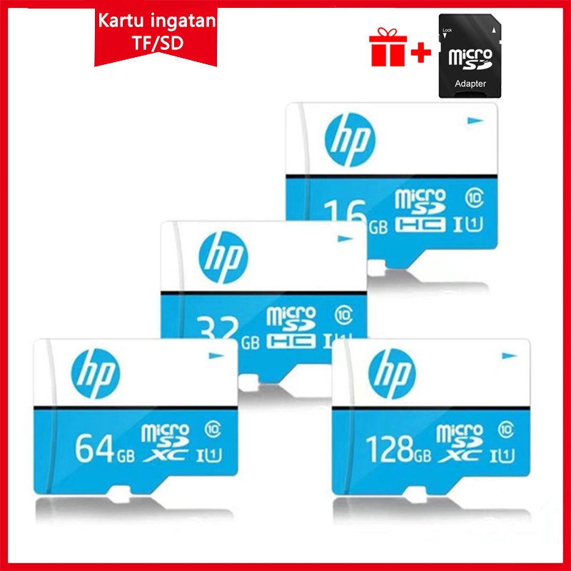 128GB HP Micro SD Memory Card 1024GB/512GB/256GB Klas 10 High Speed TF Flash Card, cocok untuk ponse