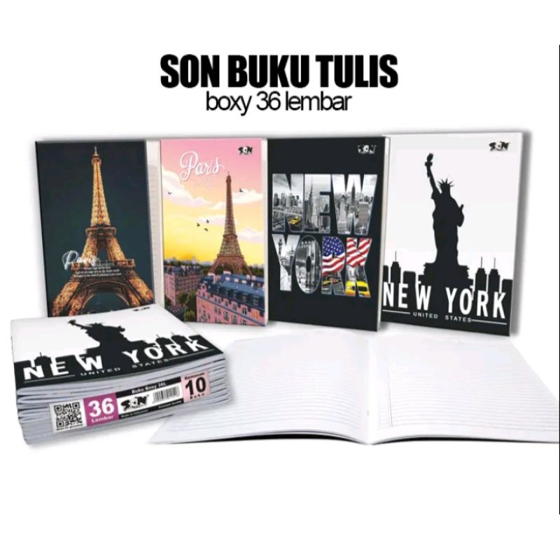 

BUKU TULIS BOXY SON 36 LEMBAR ISI 10 BUKU